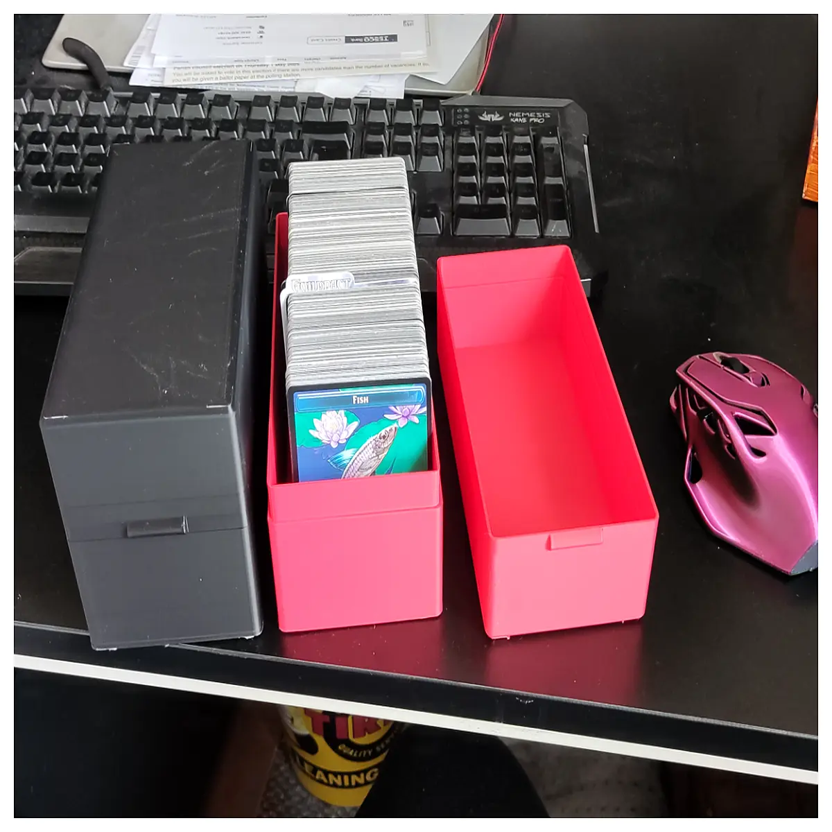 bulk card storage box organizer for trading cards protective sleeve holder