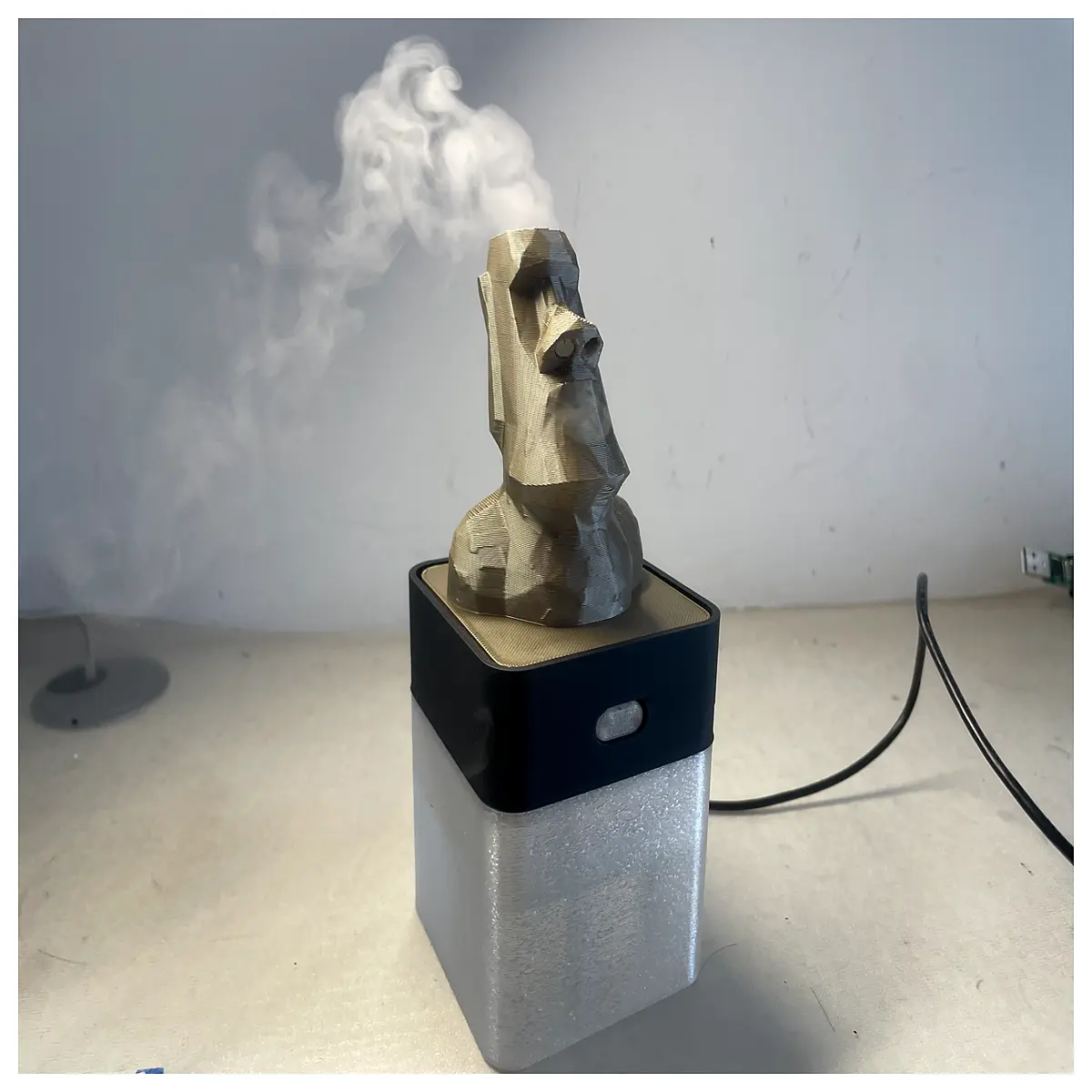 angry easter stone statue humidifier funny desktop mist maker air purifier gift
