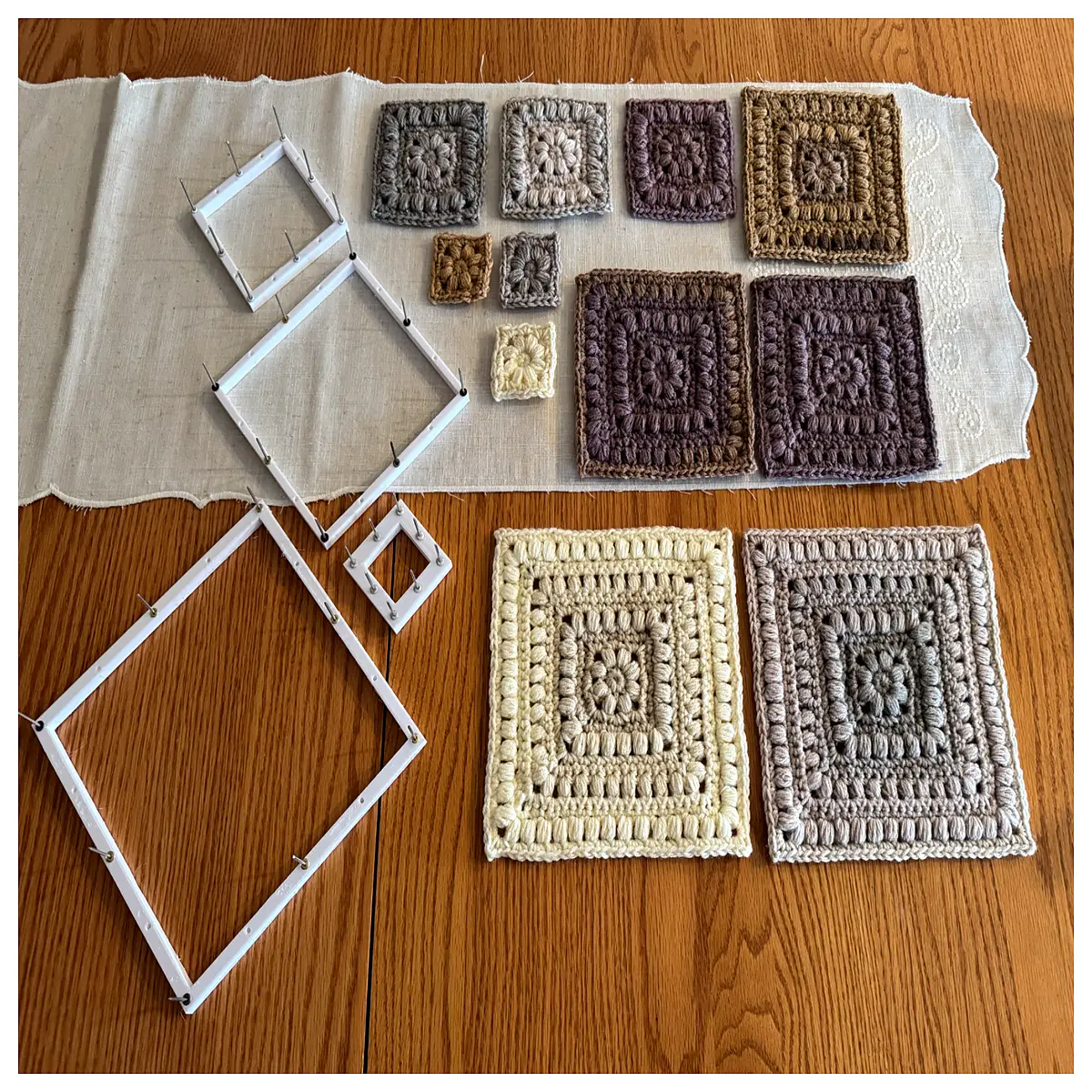 crochet square frame templates 2in 4in 6 25in 8 25in amigurumi parts pattern guides