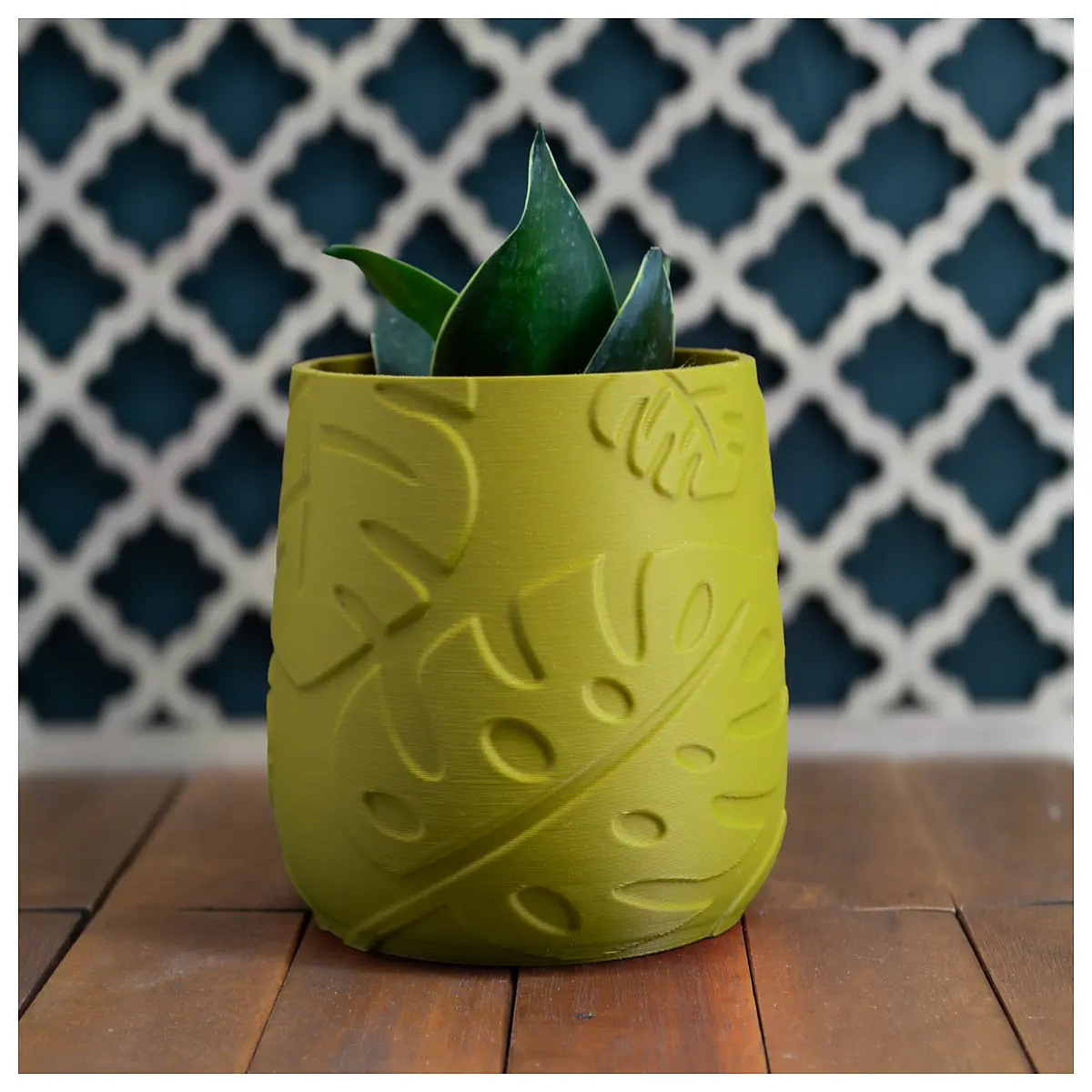 monstera leaf planter indoor large ceramic pot for houseplants modern home decor