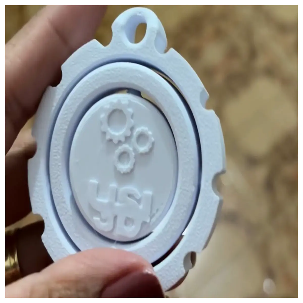 fidget spinner keychain for stress relief anti anxiety toy metal spinning top ring holder