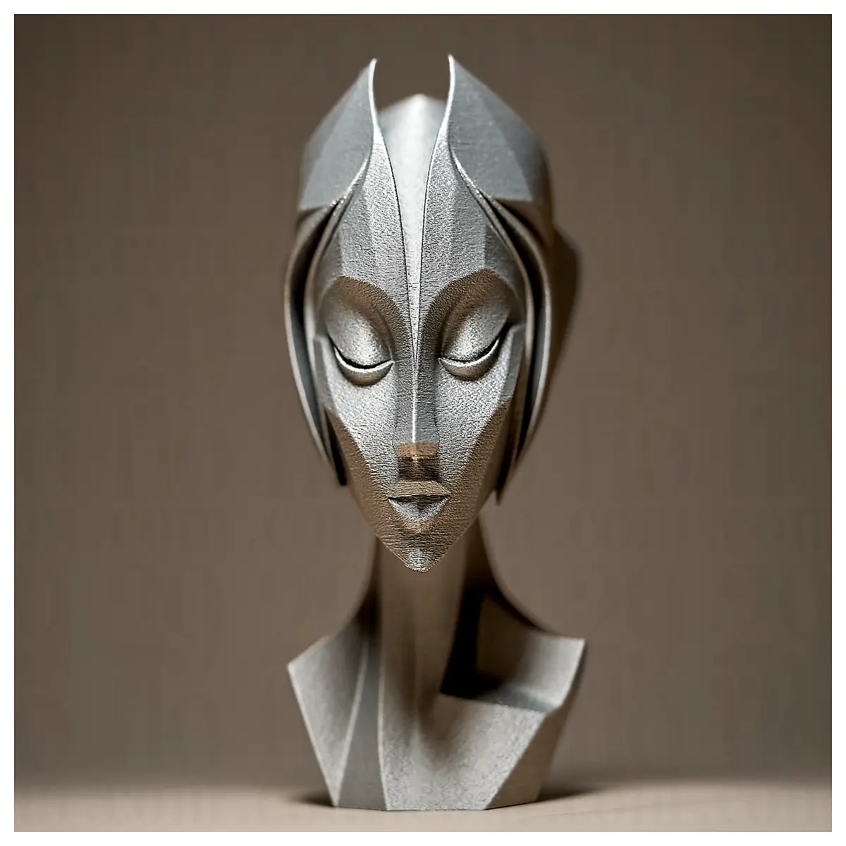 futuristic abstract female sculpture modern art decor minimalist metal statue for living room