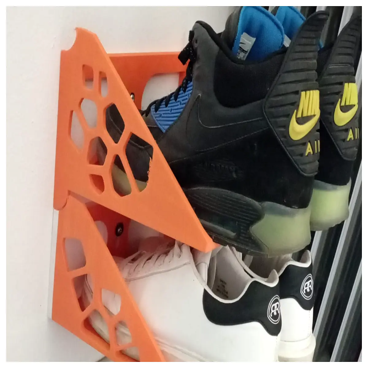 wall mounted shoe rack organizer 150g lightweight space saving entryway storage