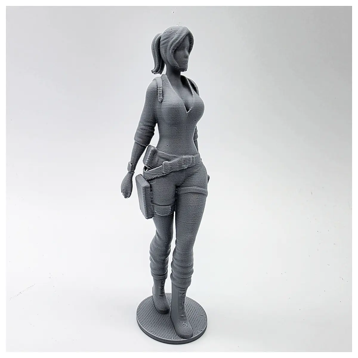 female secret agent statue spy figurine collectible action hero resin sculpture detective piece