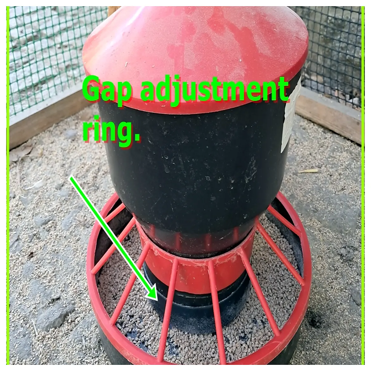 adjustable gap chicken feeder hopper parts poultry feed dispenser mechanism replacement