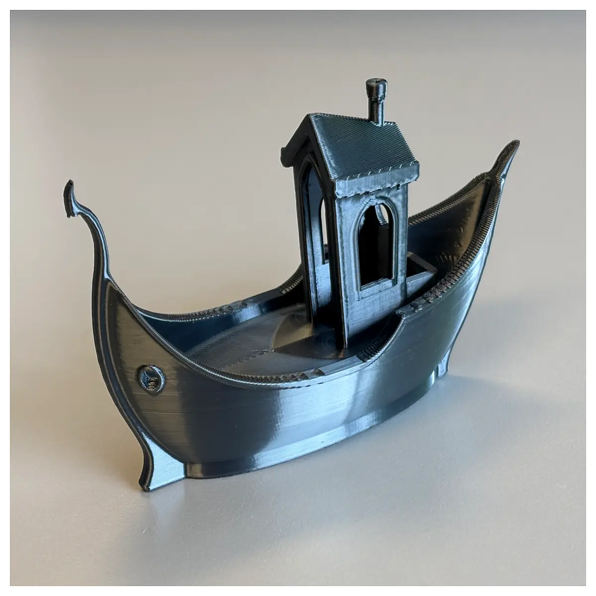 miniature fairy gondola boat collectible figurine for desk decoration and fantasy home decor