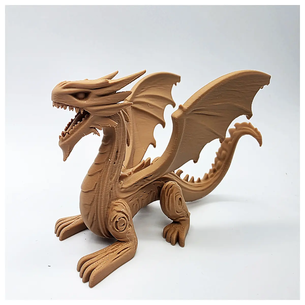 hand carved wooden british dragon statue ornate gothic home decor fantasy figurine for shelf
