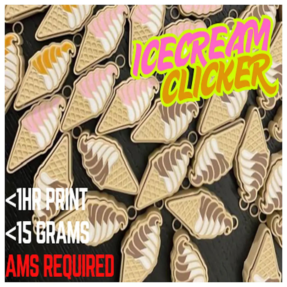 stress relief ice cream squishy clicker fidget toy sensory popper for anxiety relief and fun