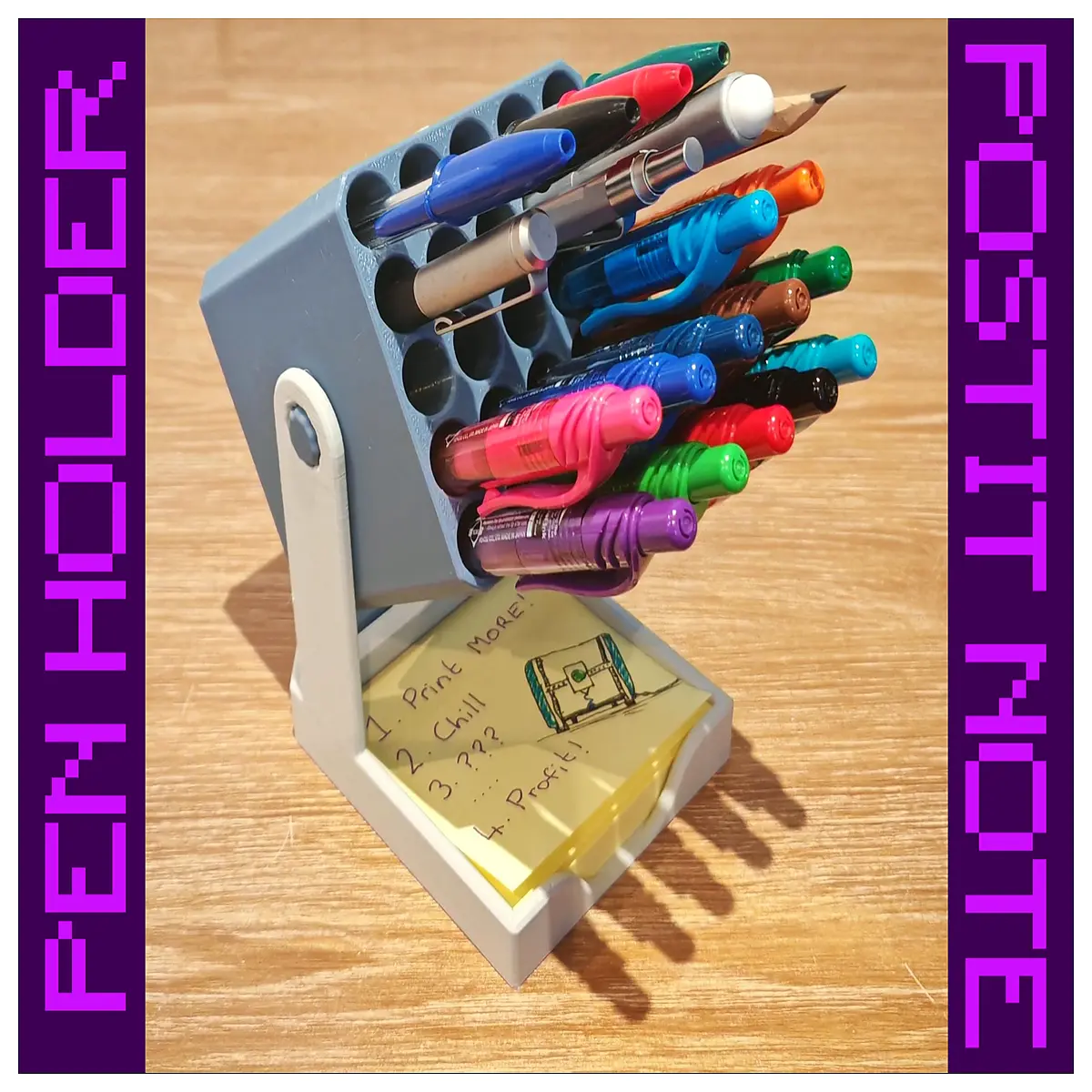 adjustable desk organizer with paper tray 25 slot pen holder for office supplies storage