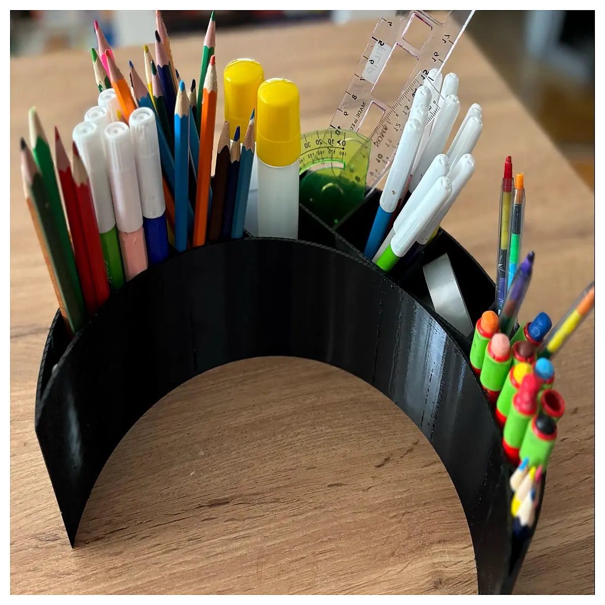 crescent moon pencil case half moon stationery box cute cartoon pencil pouch for school girls desk organizer storage bag