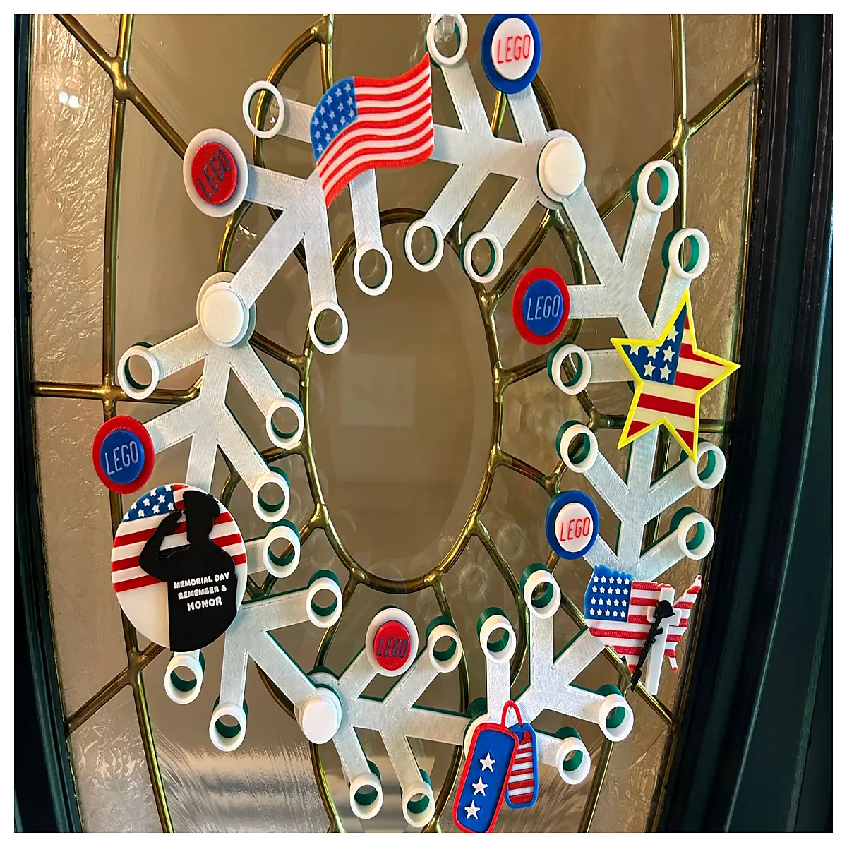 veterans day memorial wreath building blocks set patriotic holiday decor gifts for kids