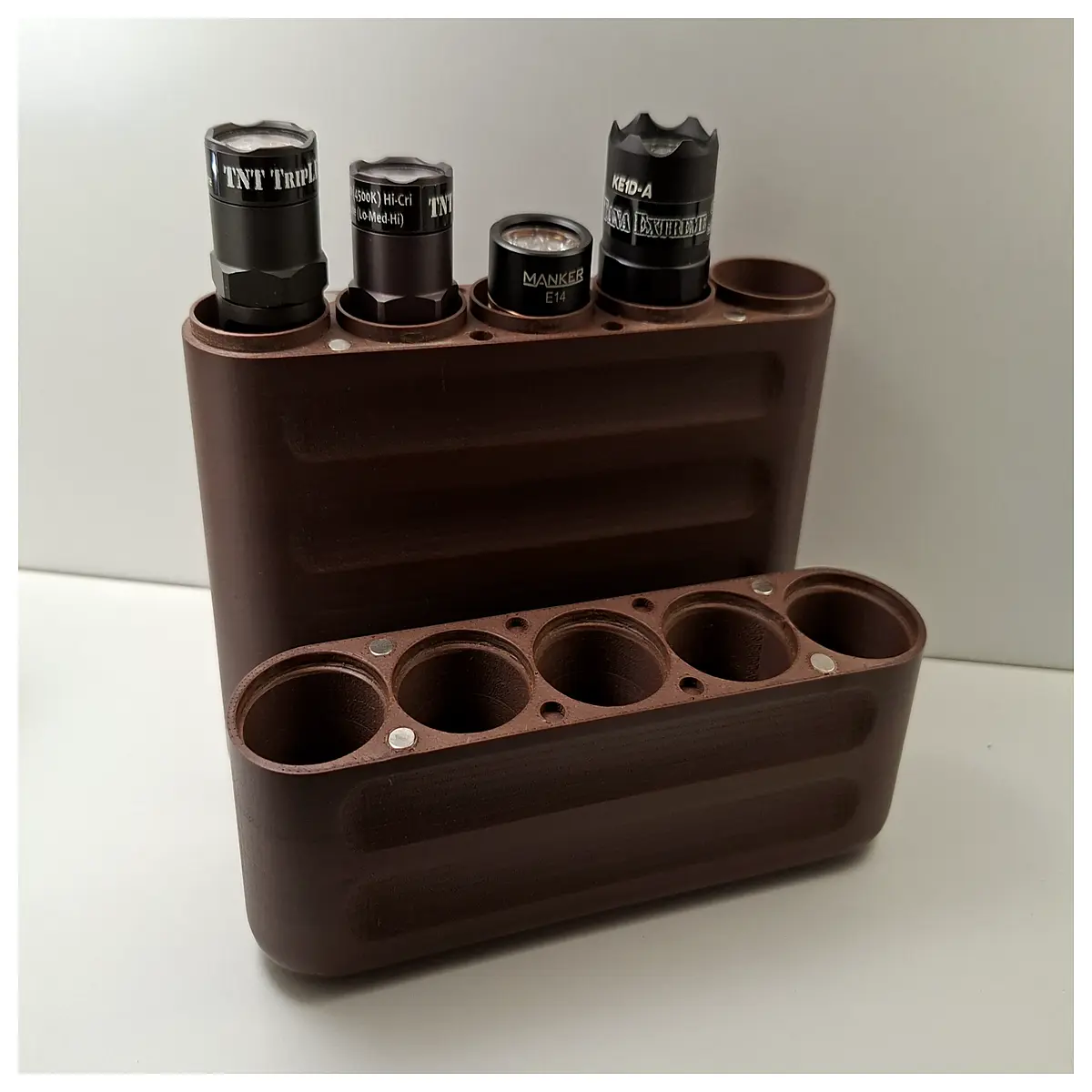 hard shell flashlight case for 1 inch tubes travel protection