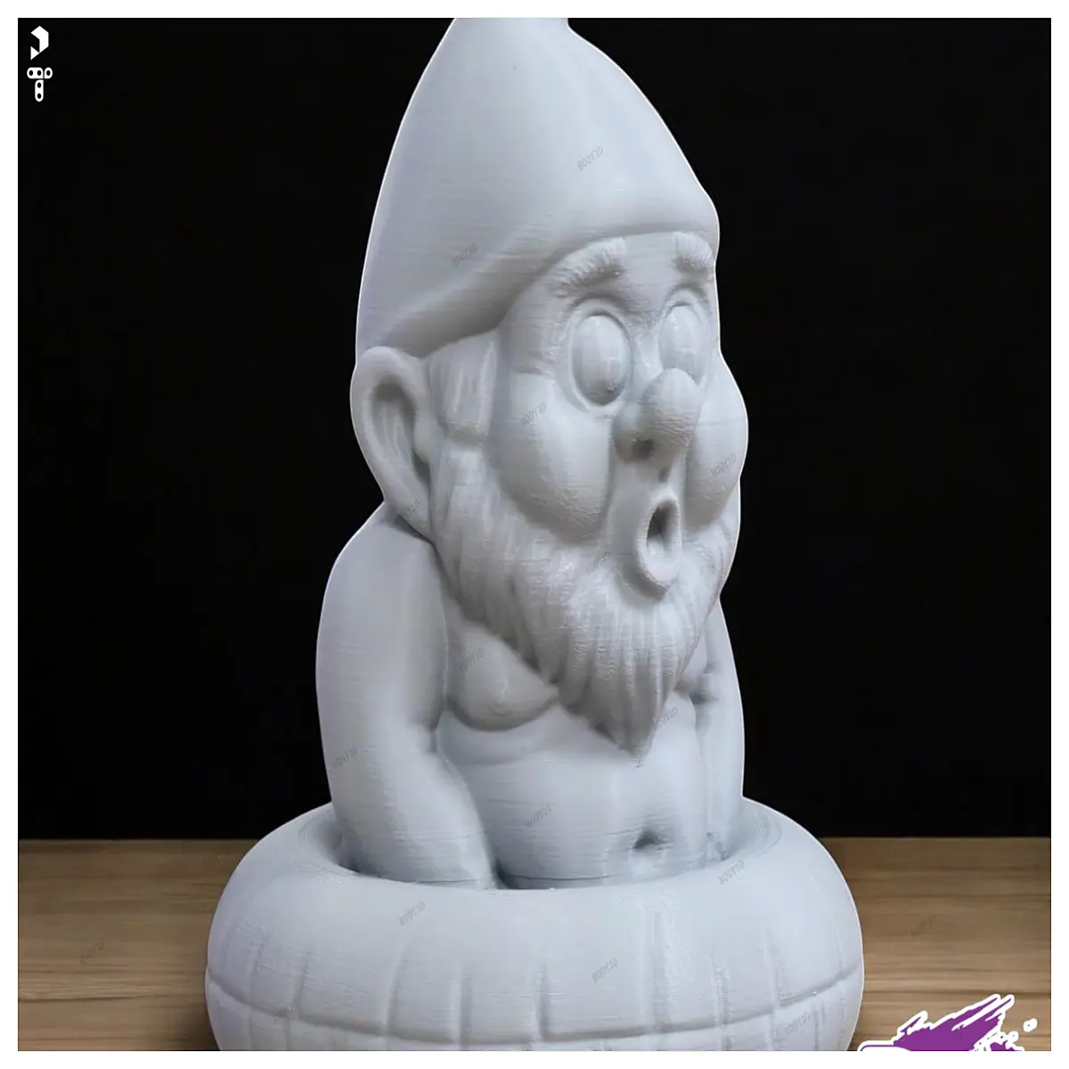 dwarf garden statues with integrated floating buoys whimsical outdoor decor no support needed