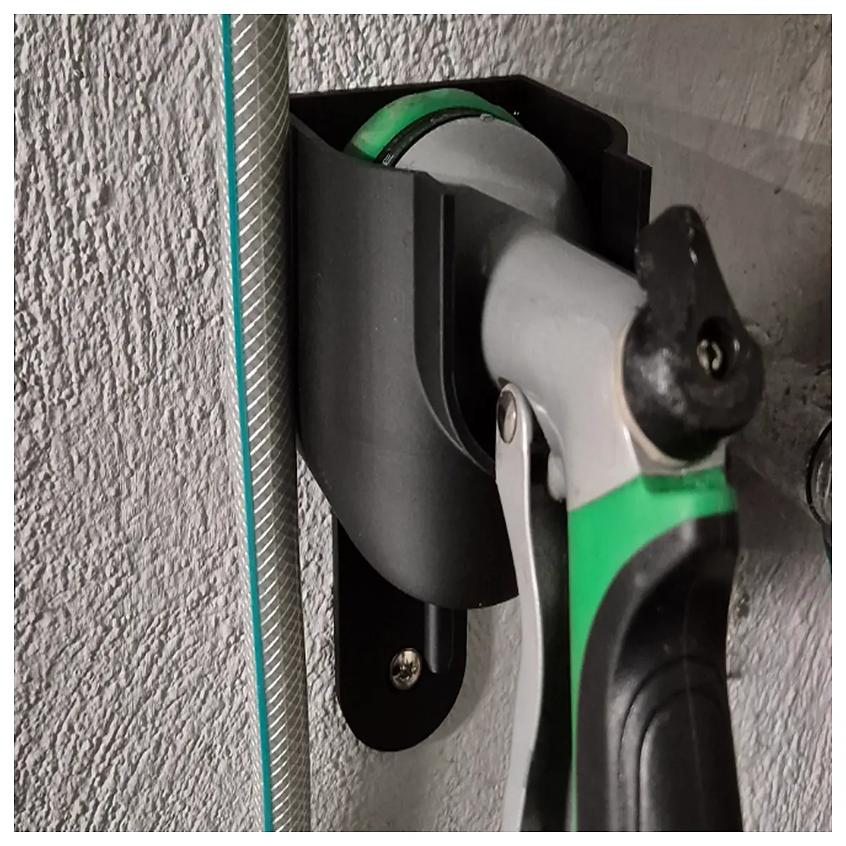 garden hose nozzle wall mount holder with drainage holes duty outdoor storage rack organizer