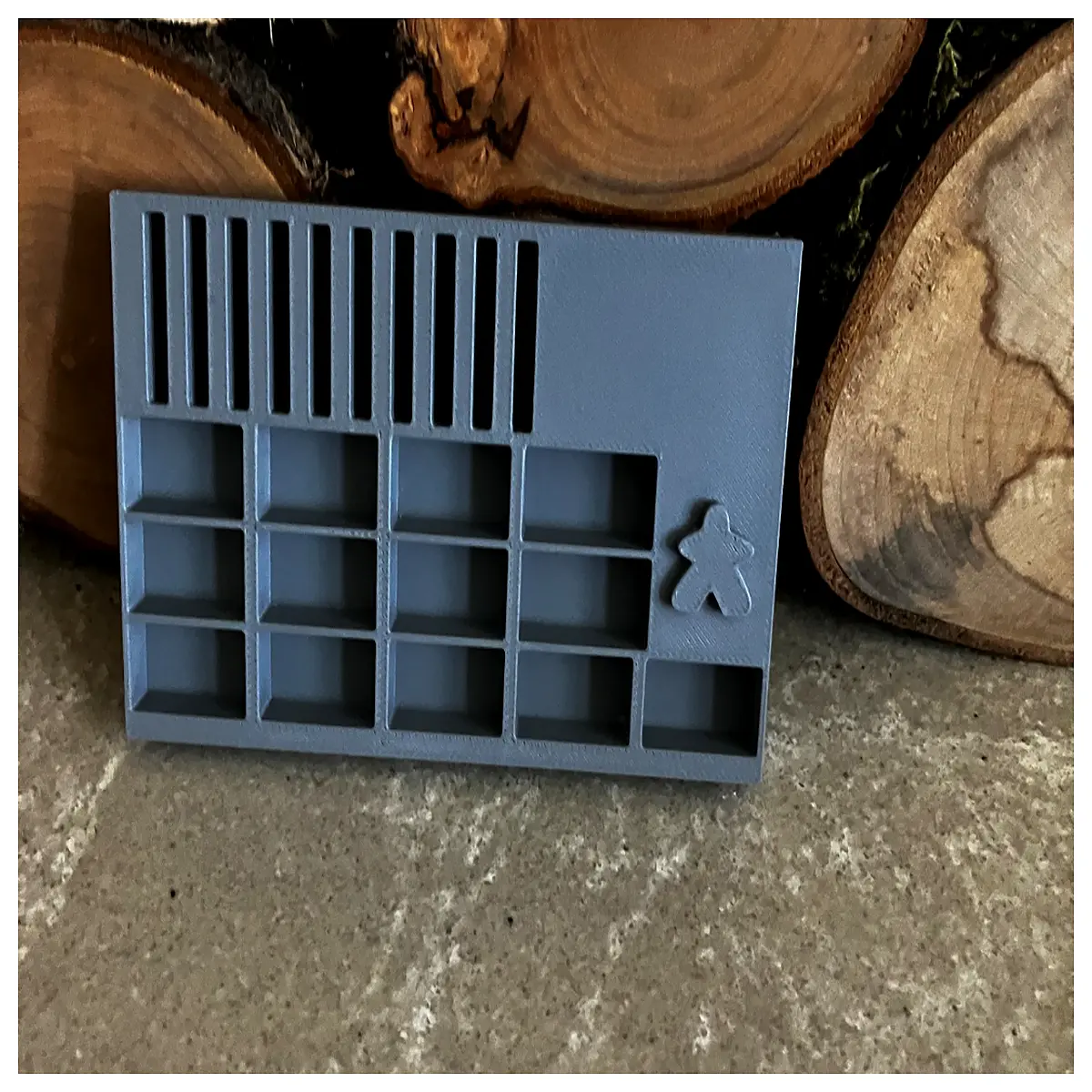 board game piece tray organizer for carcassonne meeples storage box