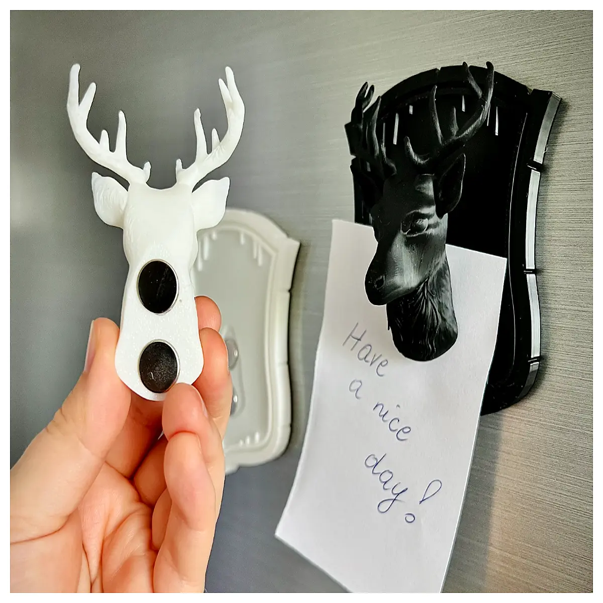 deer head trophy magnet fridge souvenir hunters wildlife lovers nature decor