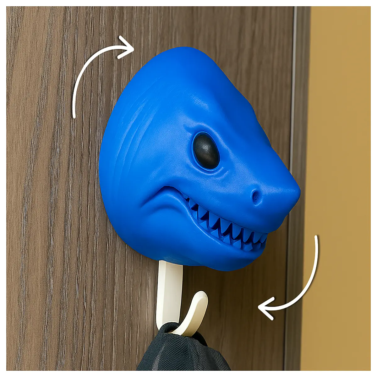 replacement shark hooks for wall adhesive duty hooks no drilling decorative animal shaped hangers for kids room bathroom organization
