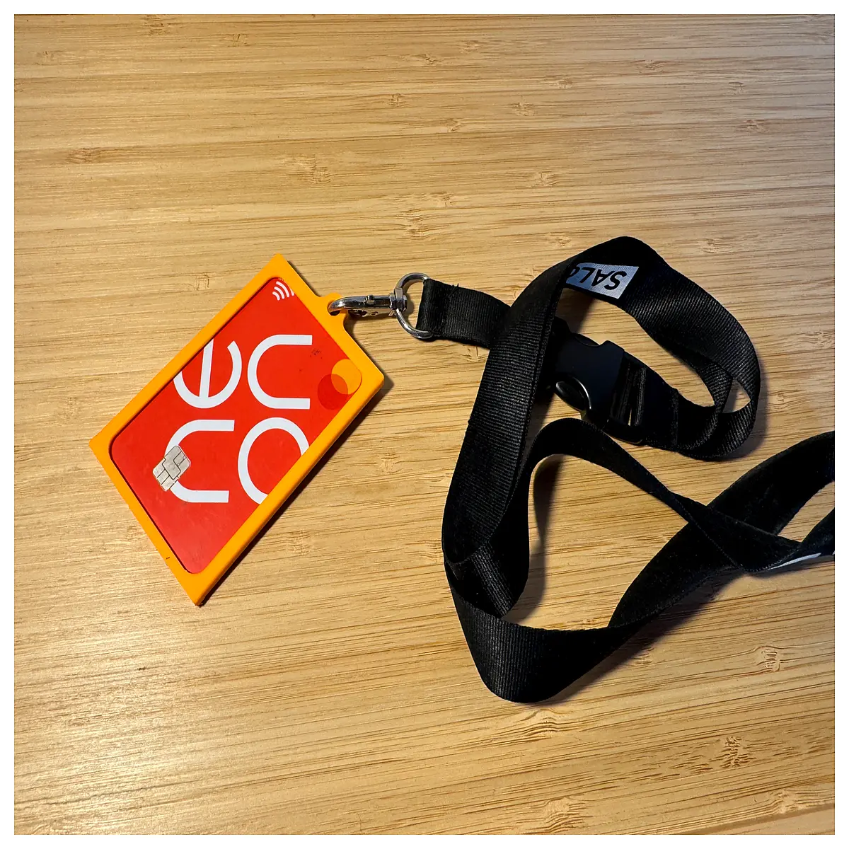 metal badge holder clip with lanyard hole for conference id card sleeve