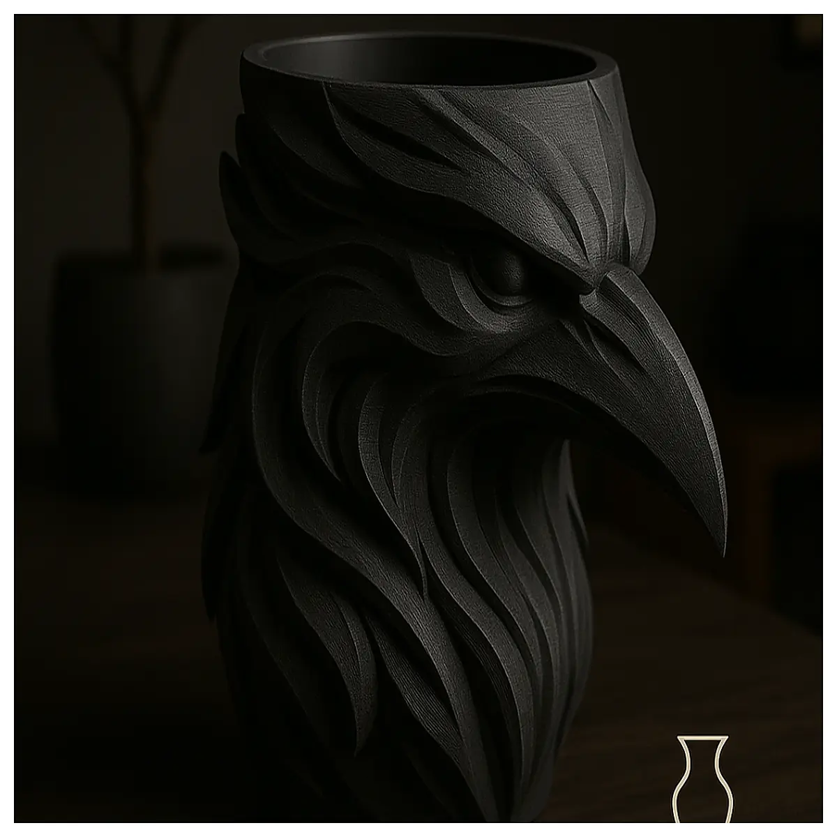 gothic raven bird vase for home decor black crow statue planter dark aesthetic flower pot spooky halloween decoration art piece