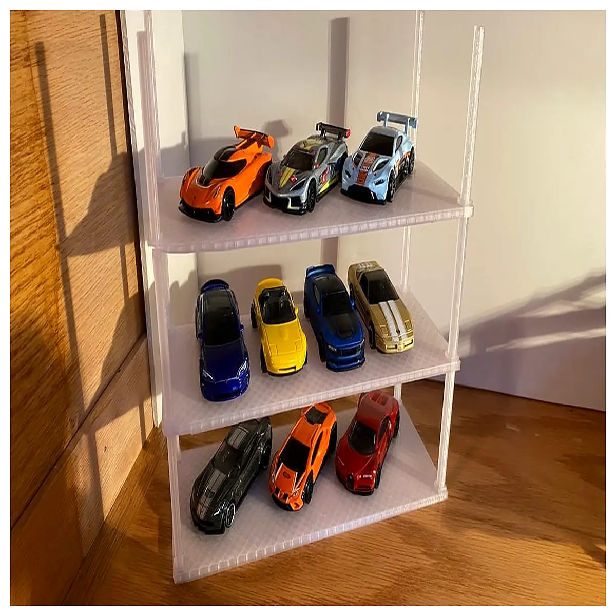 stackable hot wheel case organizer for kids room storage shelf