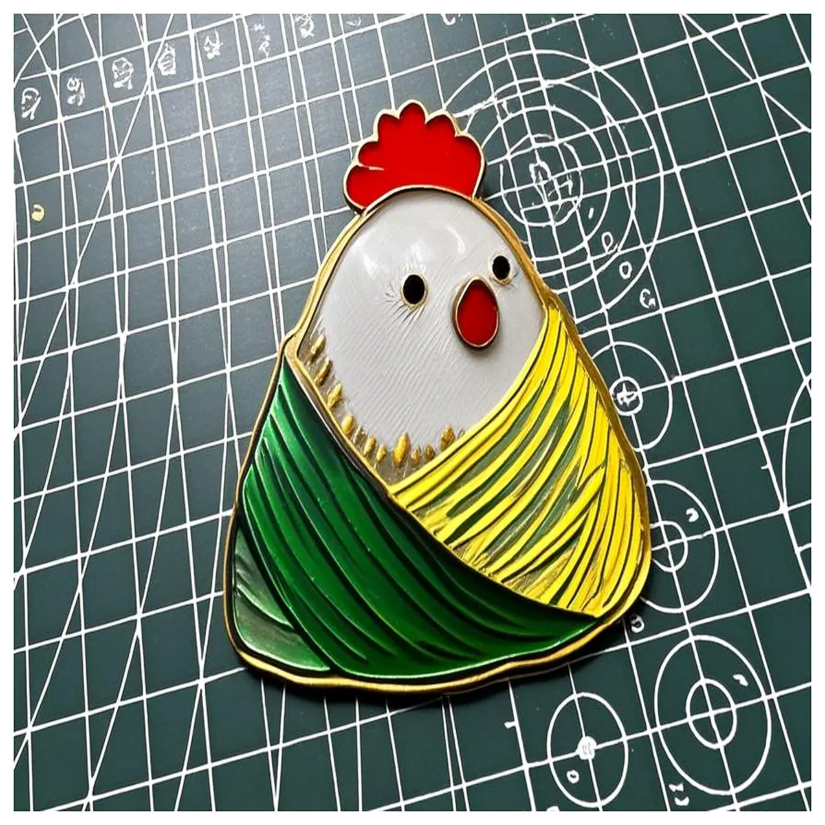 diy enamel cloisonne art zodiac rooster base spring festival craft supplies handmade decor