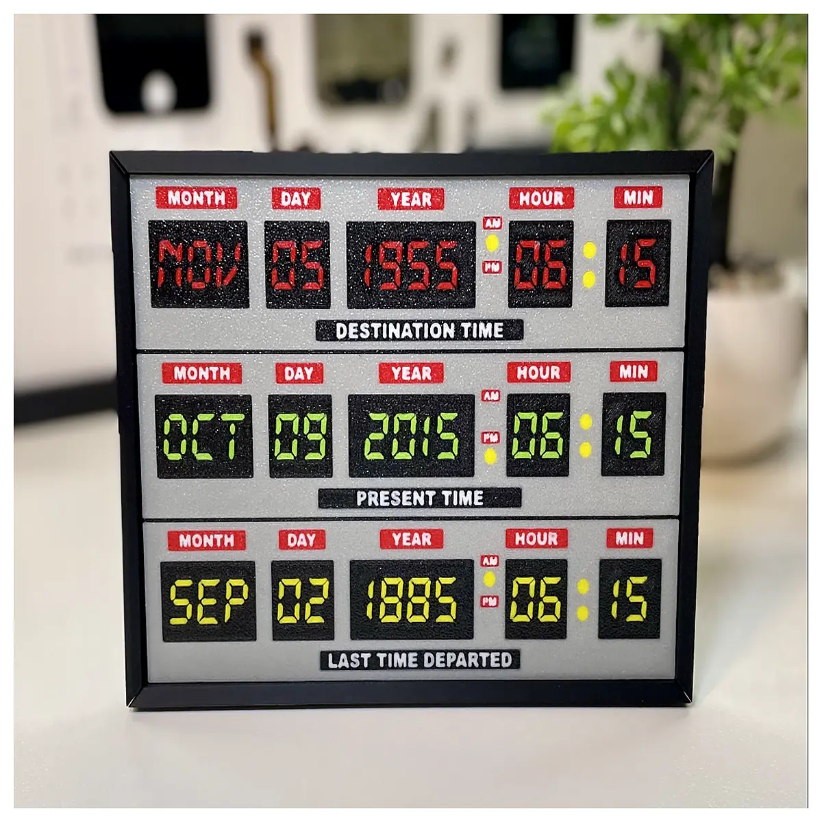 back to the time machine desk organizer clock retro sci fi movie prop collectible fans