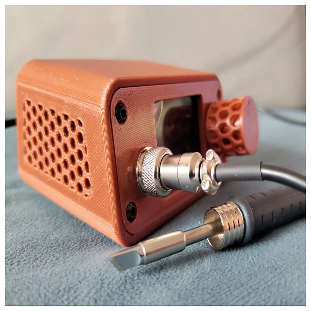 c245 soldering station case replacement shell hollow out modification mod for better heat dissipation and mounting