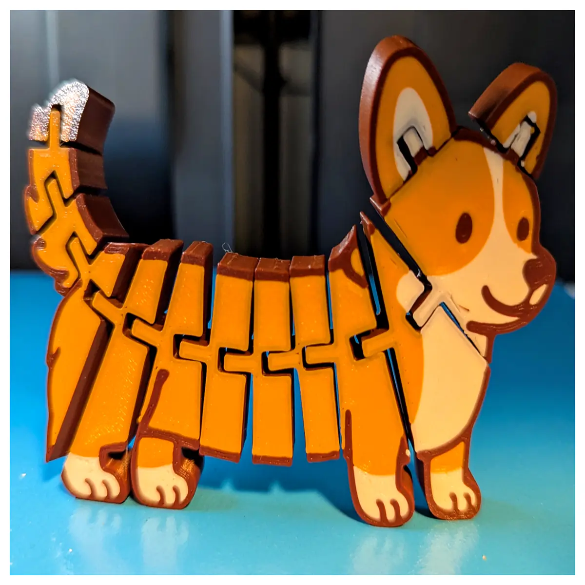cute corgi dog keychain plush soft squishy stress relief toy flexible jointed figure for bag charm