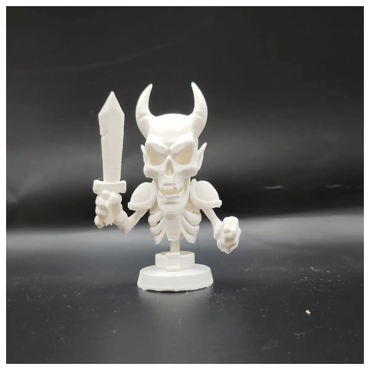 dark fantasy skull demon figure collectible resin statue for gaming table decor