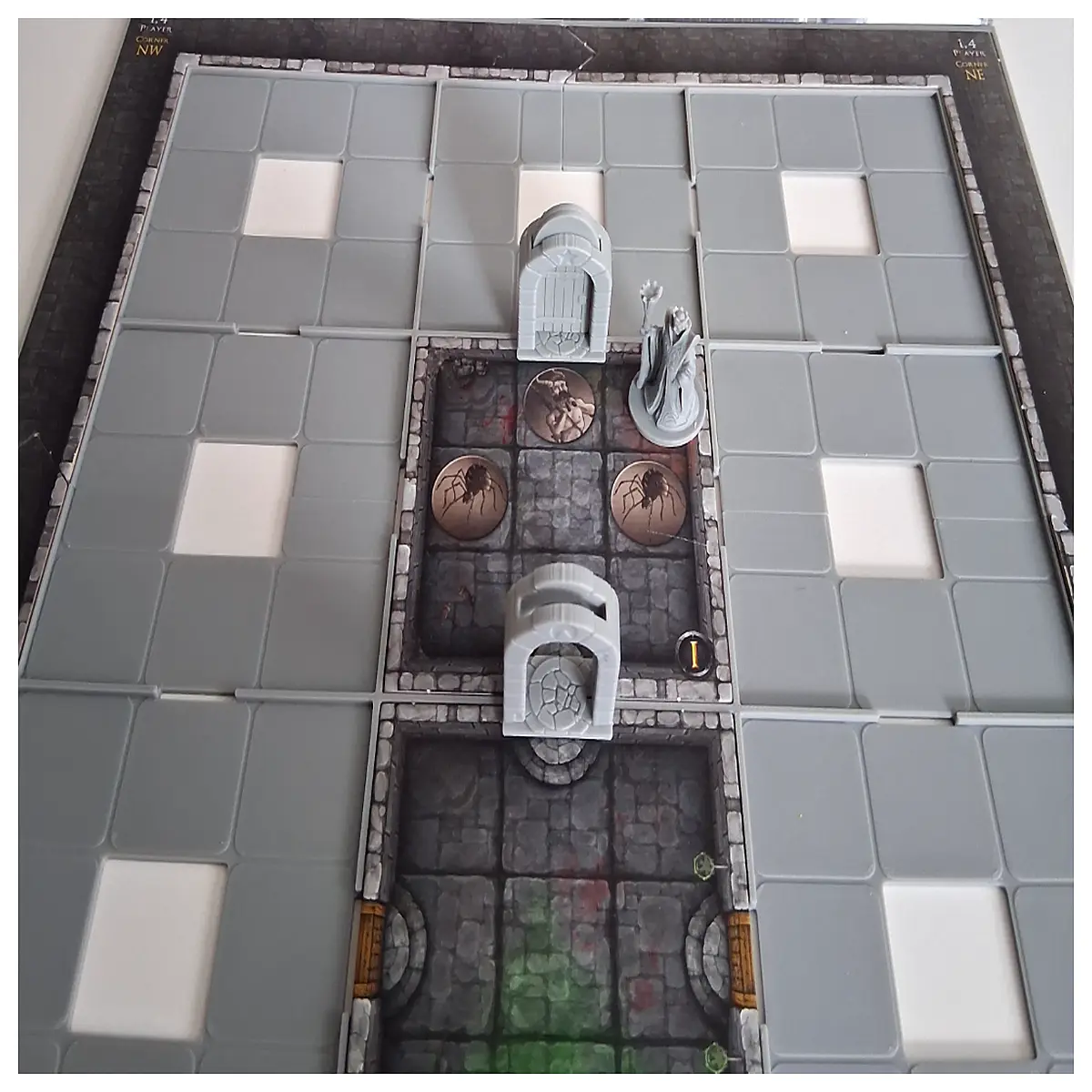 dungeon tile frame holder for board game organization storage