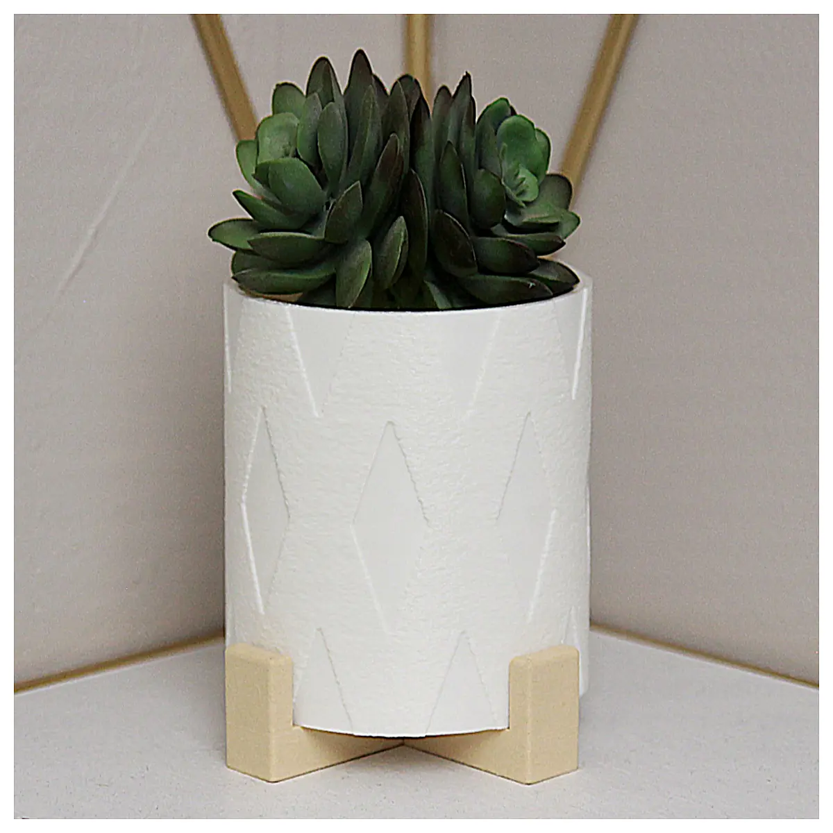 geometric planter pot modern minimalist concrete style succulent container for home decor indoor outdoor garden planters