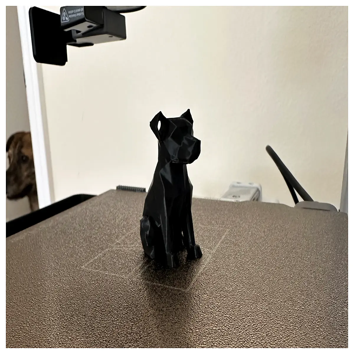 cute low poly dog keychain geometric animal pendant minimalist metal charm for bags