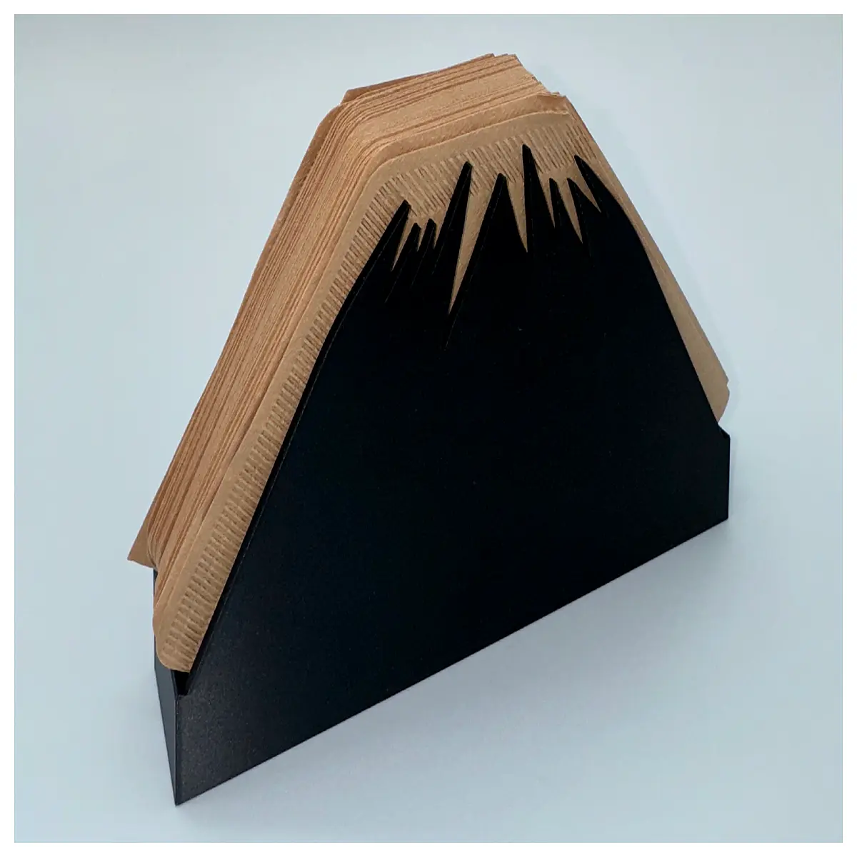 mountain peak volcano coffee dripper holder filter paper organizer kitchen countertop accessory