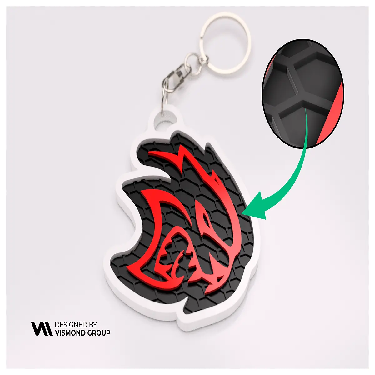 hellcat keychain metal car accessory for men gifts