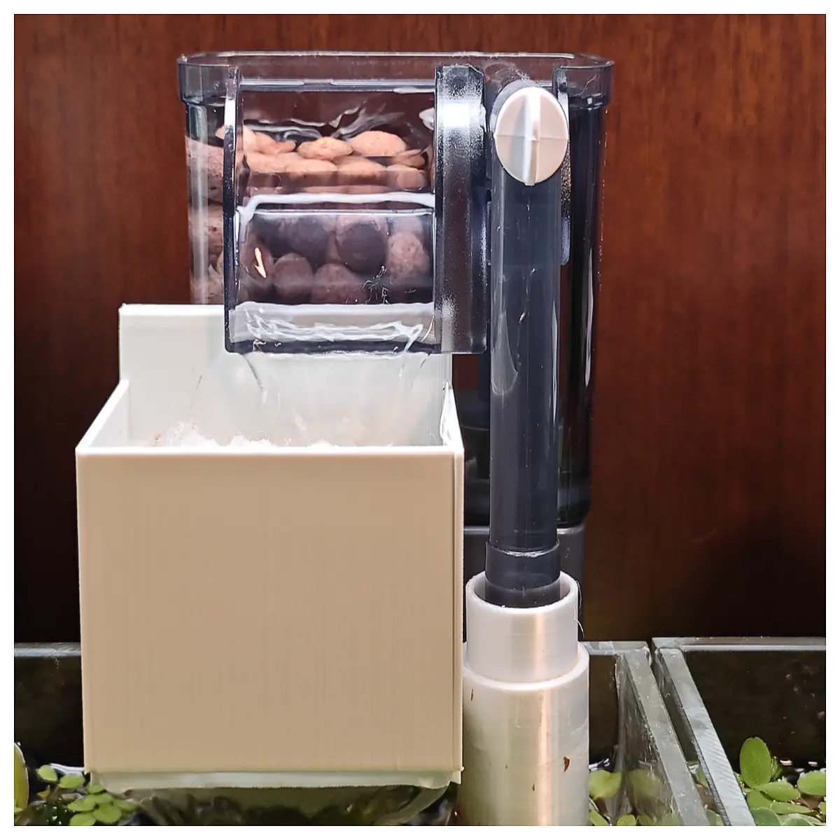 5mm mini wall mounted drip tray aquarium filter second version compact bio media holder for small tanks