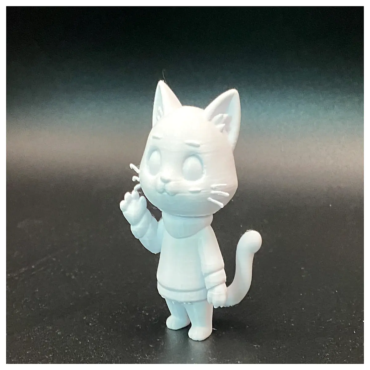 cute sweet cat figurine resin statue for desk decor