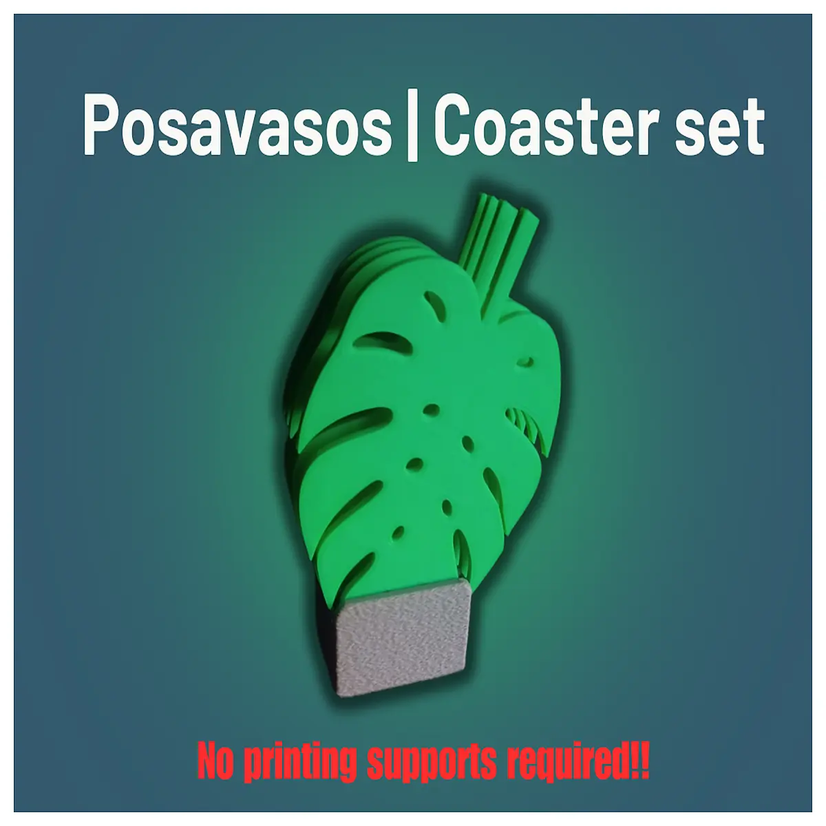 tropical leaf coaster base resin home decor table protection