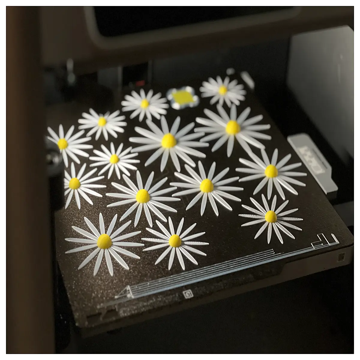 diy printed daisy flower resilient life sculpture desktop home decor gift resin art piece for plant lovers