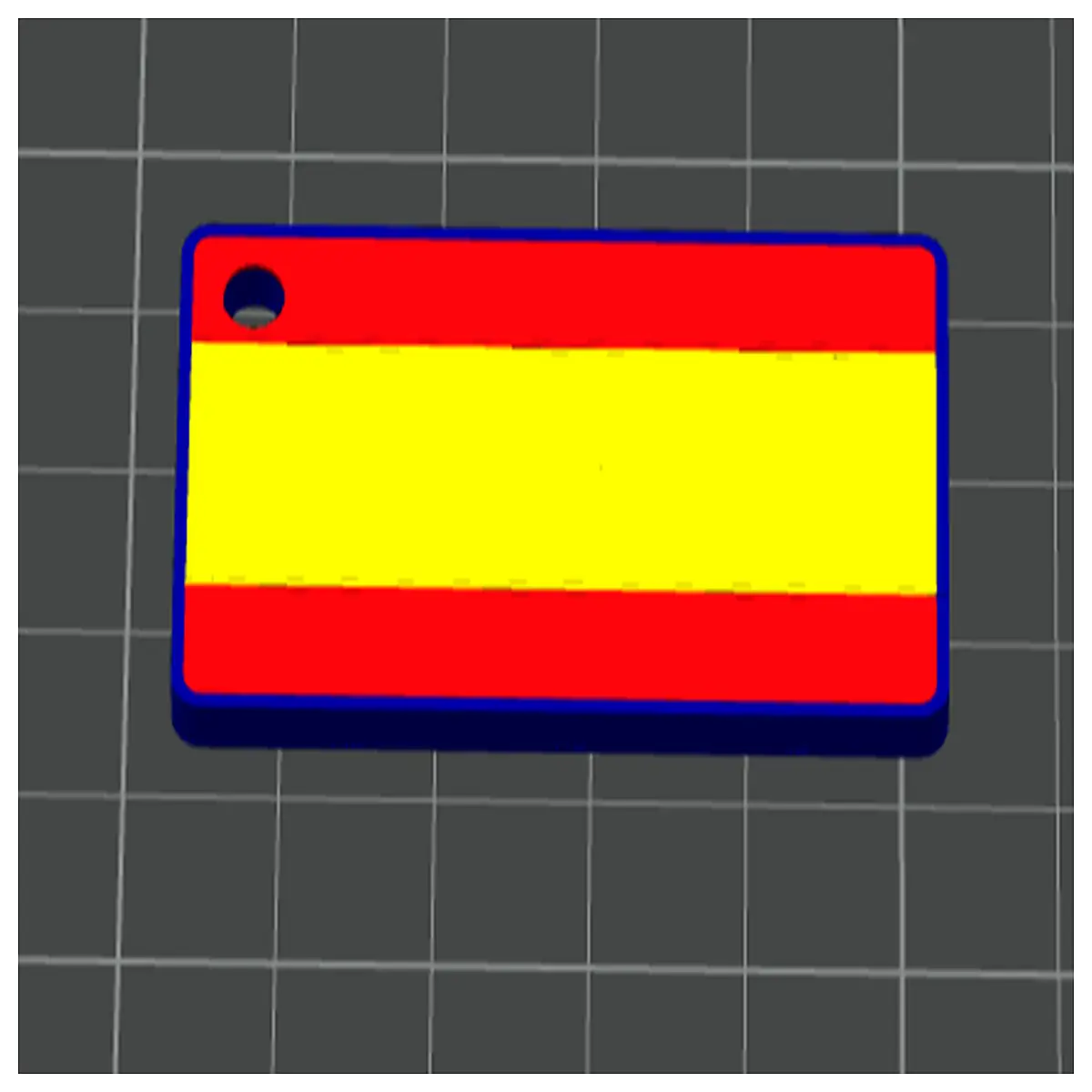 spain flag keychain metal souvenir travelers national pride accessory