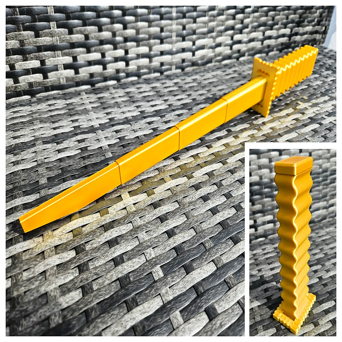 printed french fry katana sword novelty gag gift resin for desk decoration prank toy