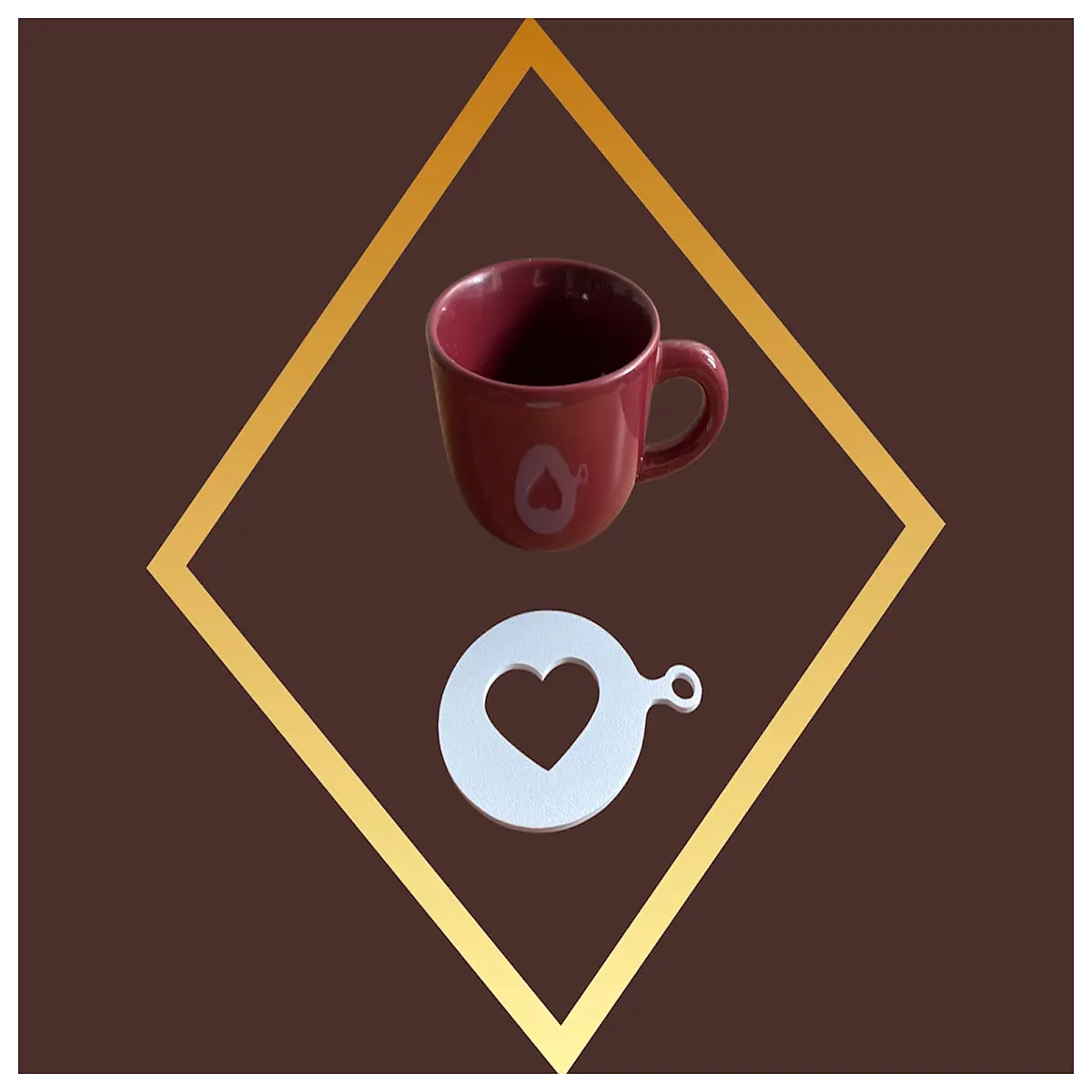 chocolate stencil for cocoa powder dusting baking template for coffee art design