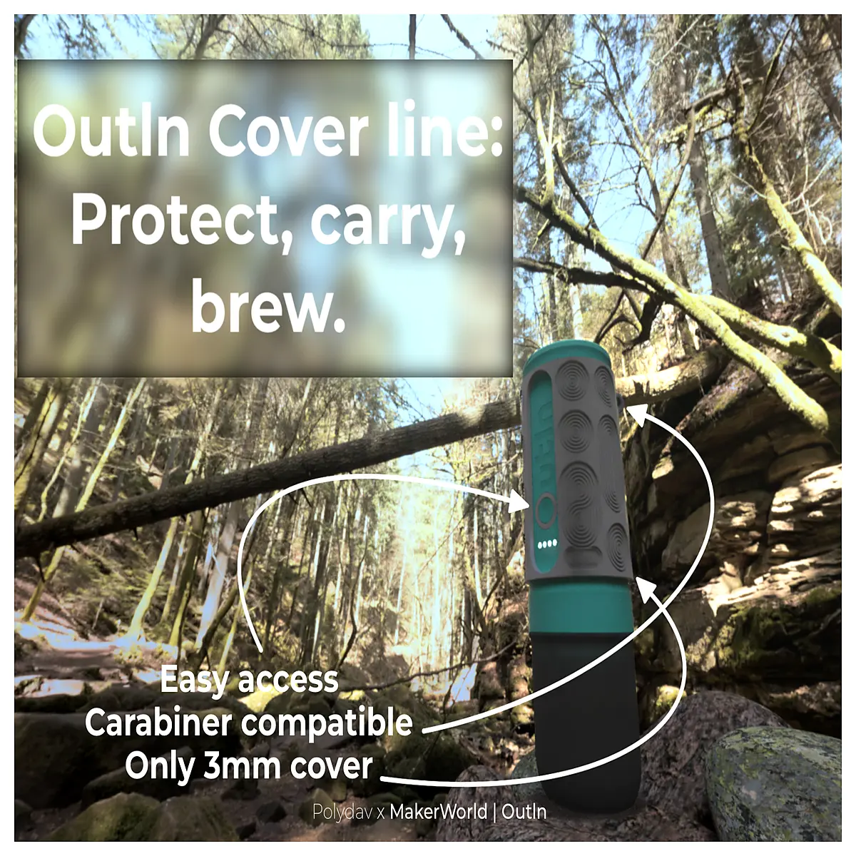 silicone case for outln portable coffee maker shockproof travel cover leak proof protective sleeve for hand press espresso machine