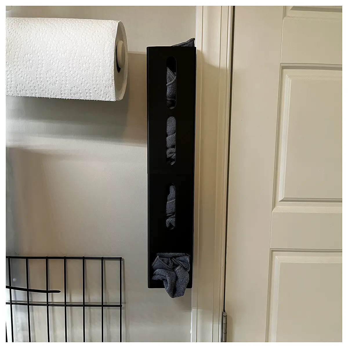 commercial cloth dispenser sock holder bag organizer wall mounted storage for restaurant kitchen laundry
