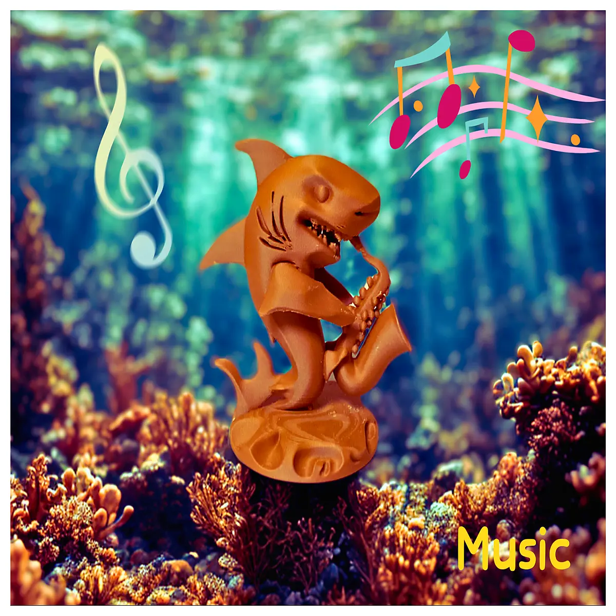 funny shark saxophone plush toy musical instrument keychain for kids jazz music lover gift cute animal figurine decoration