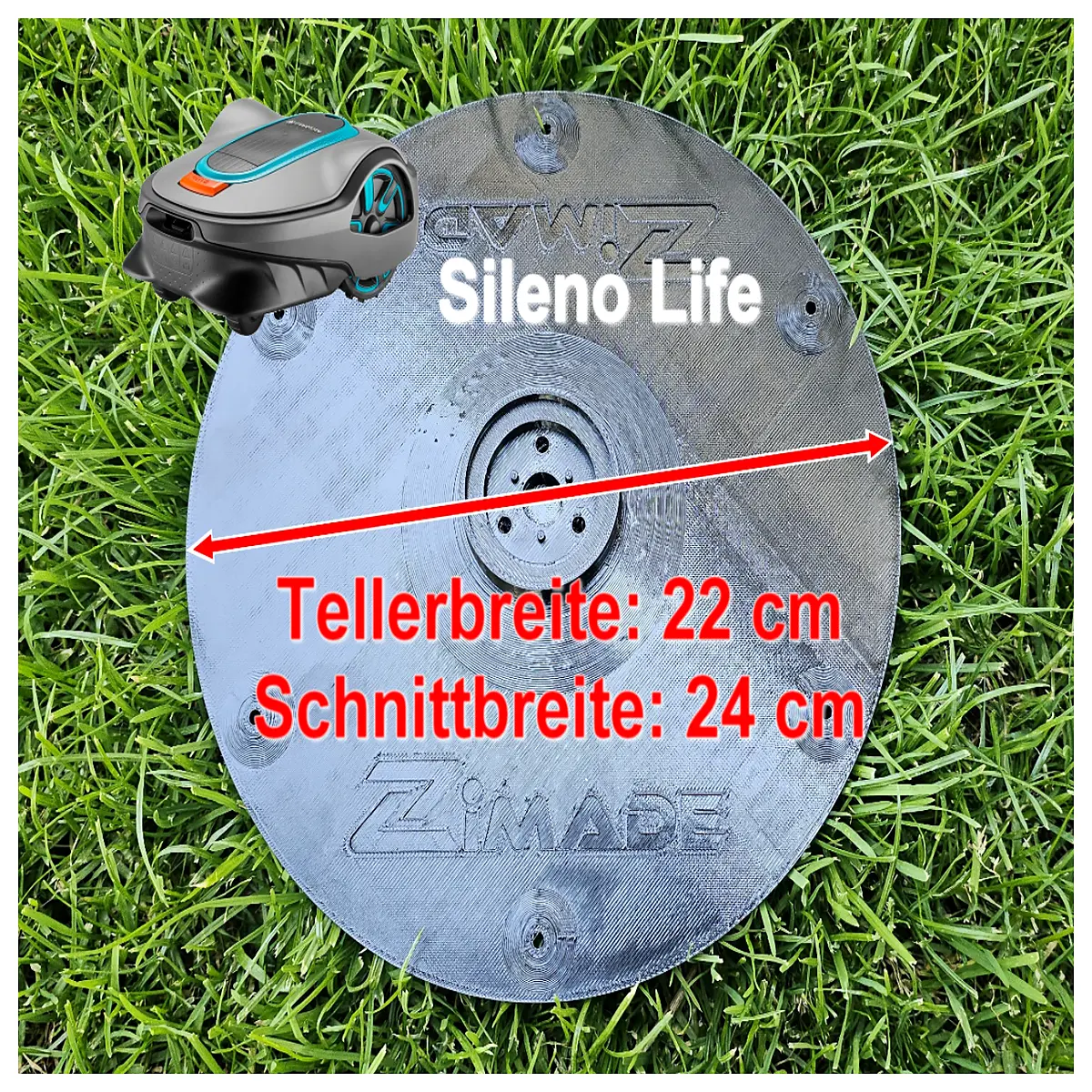 24cm cutting width blade assembly replacement for sileno life robot vacuum cleaner parts