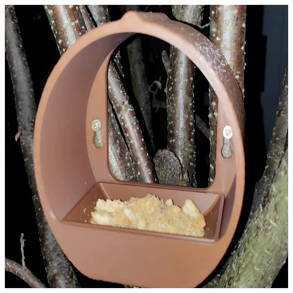 small bird feeder for balcony hanging seed hopper with drainage