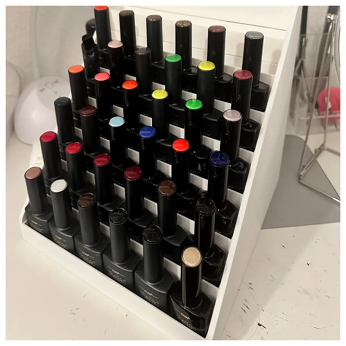 gel polish holder organizer for nail art supplies salon desktop storage rack
