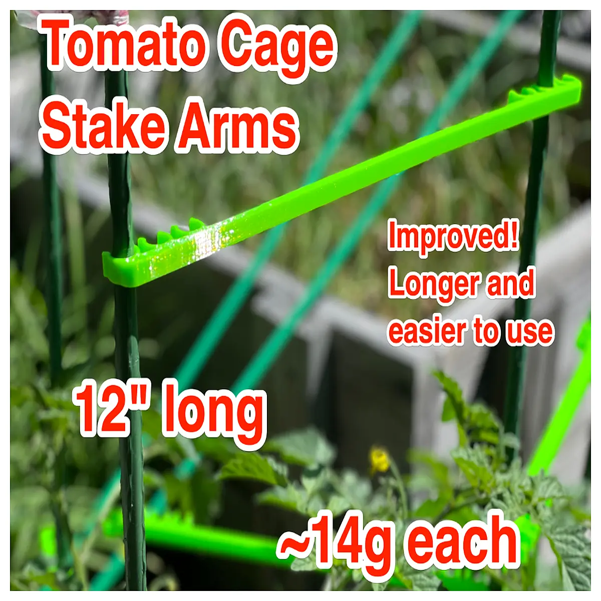 tomato cage plant support stake arm connector clip duty garden trellis hardware for growing vines