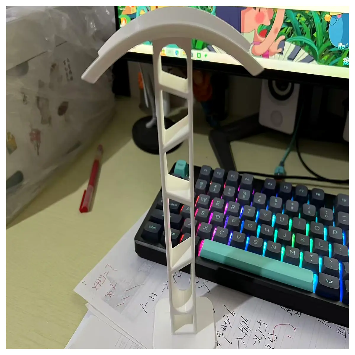 headphone holder for desk gaming headset rack organizer headphone hanger hook for pc computer setup
