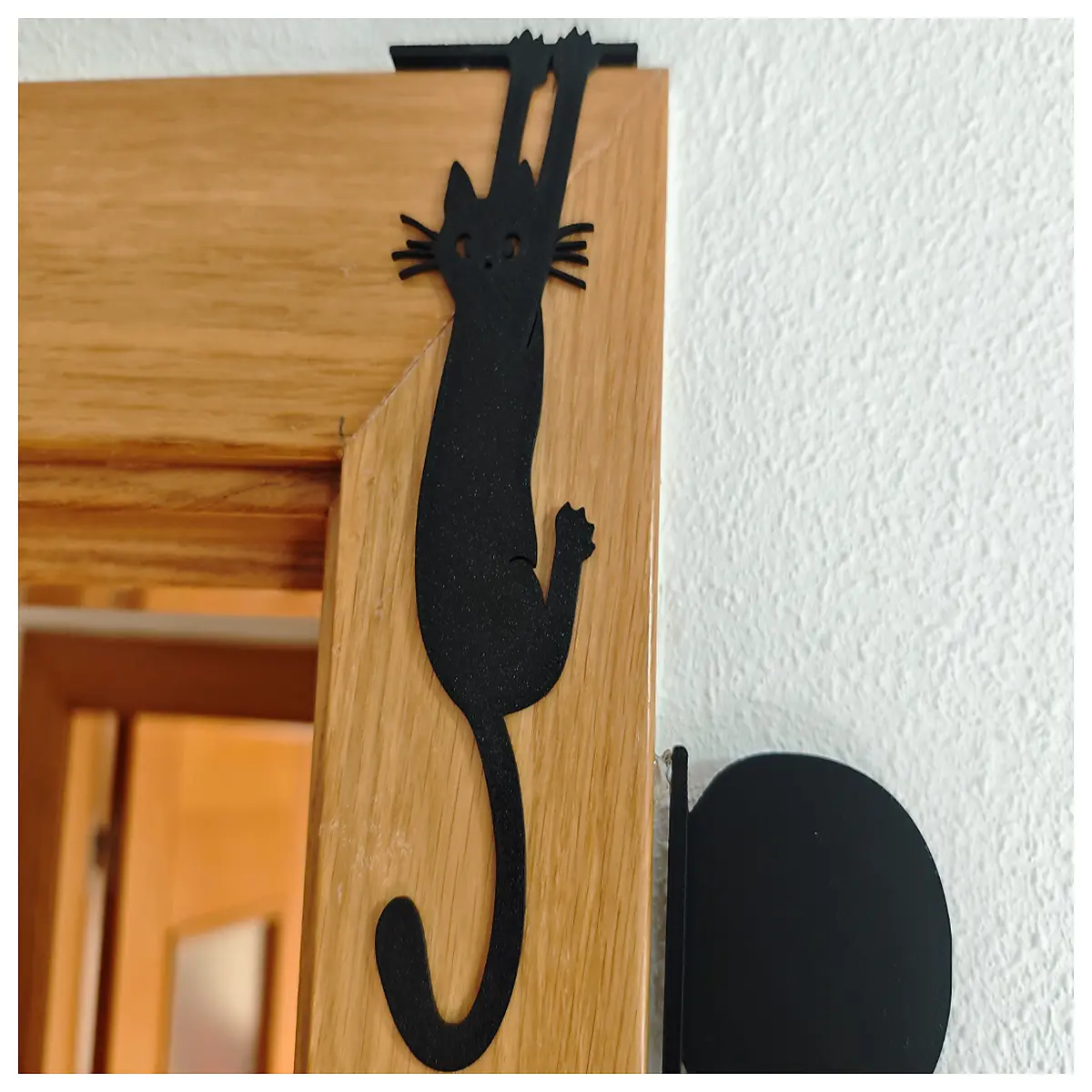 cute hanging cat wall art door decor for nursery bedroom whimsical animal plush ornaments pet lover gifts